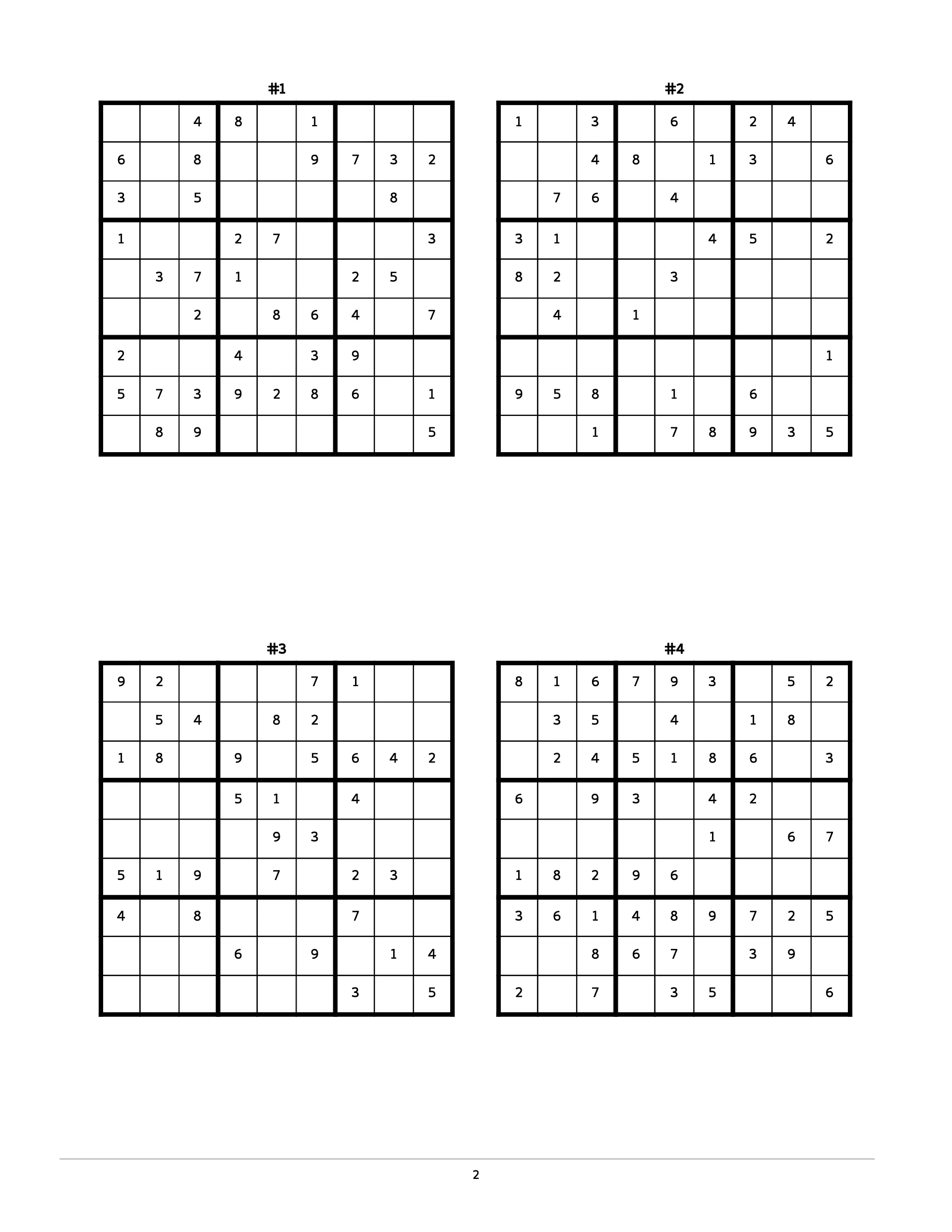 1500+ Sudoku Puzzles for All Ages: Very Easy to Hard - Printable E-Book PDF product image (3)