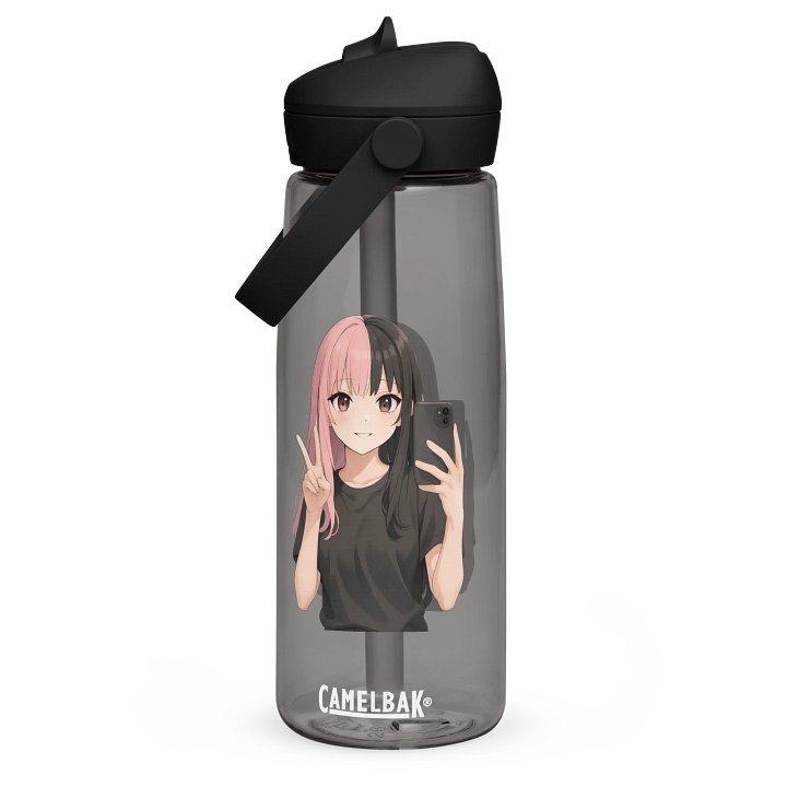 kawaii selfie waterbottle blk product image (1)