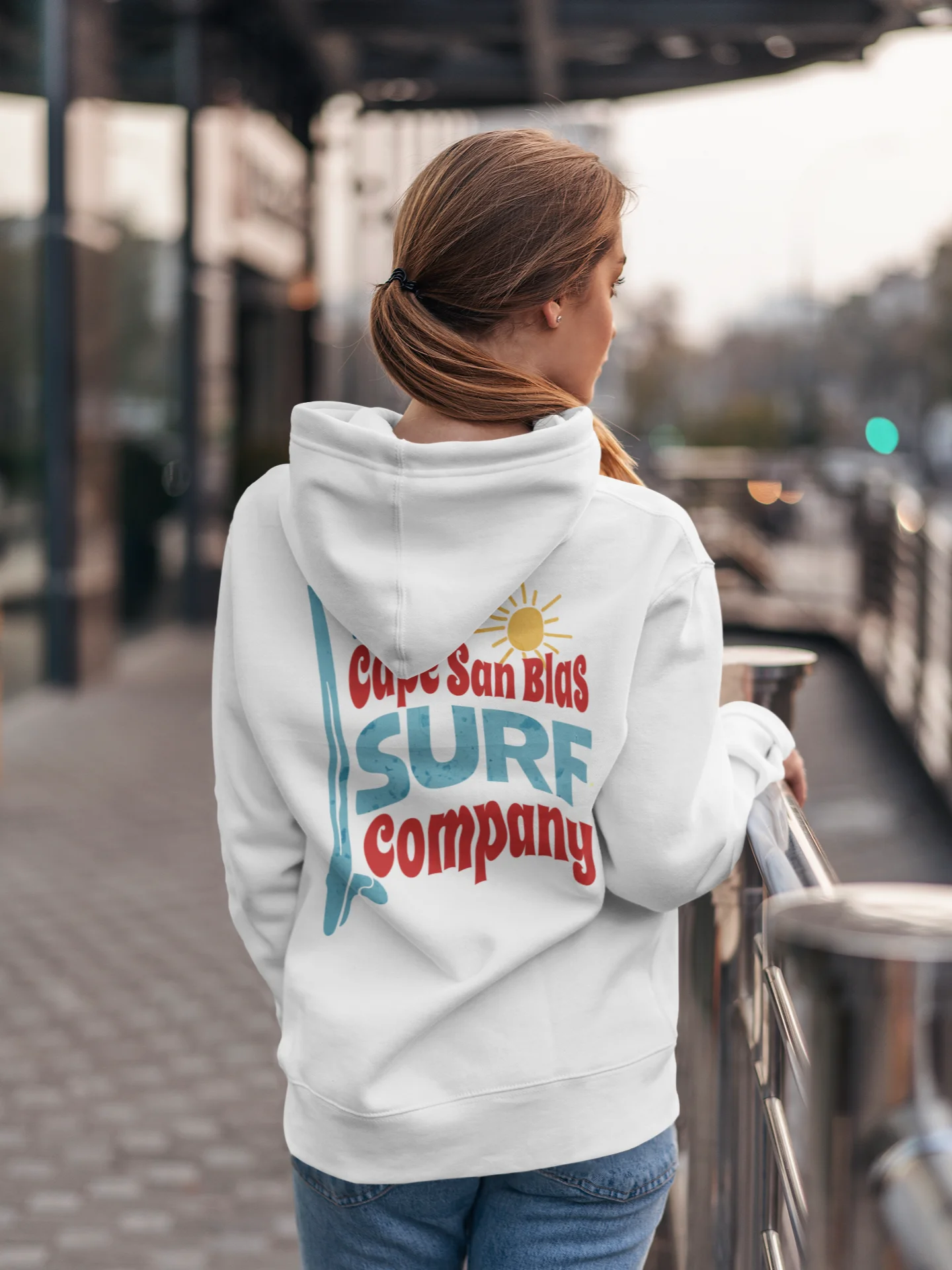 Surf Gulf County White Hoodie product image (1)