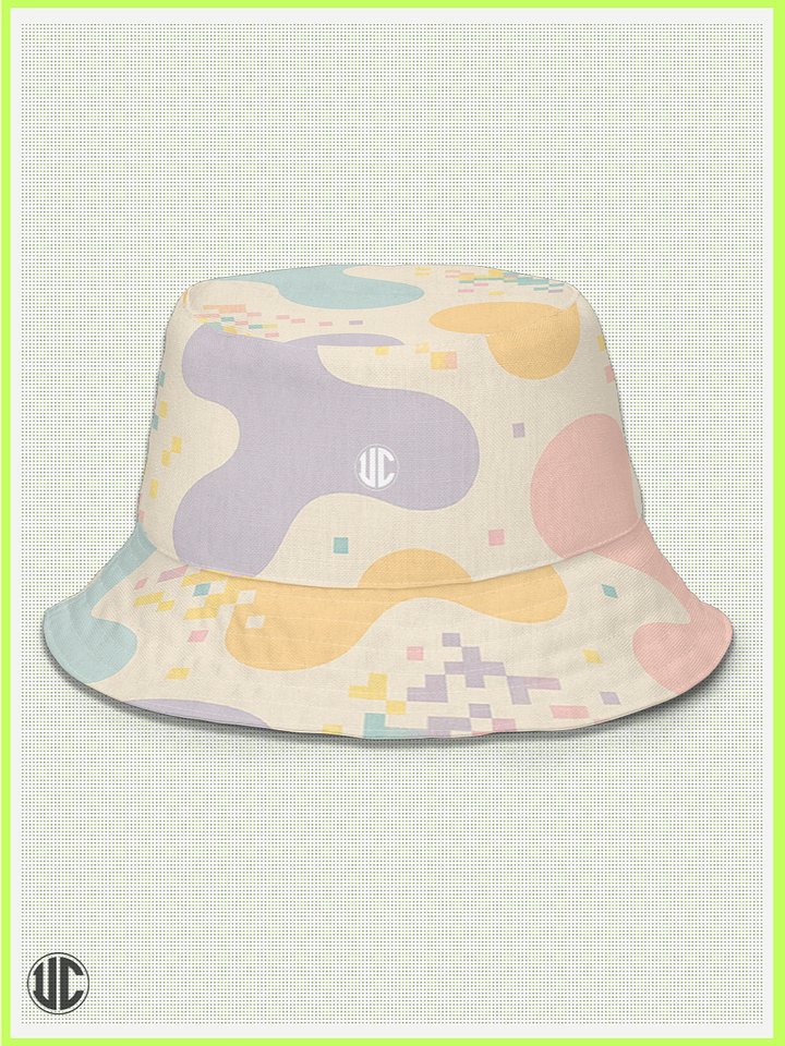 UnkoCon Dual-Side Bucket Hat – Digital Wave × Coral Camo product image (1)