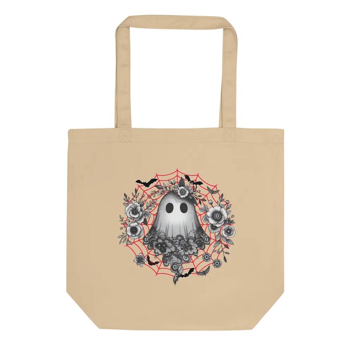 Lacey Ghost Whimsical Veiled Eco Tote product image (1)