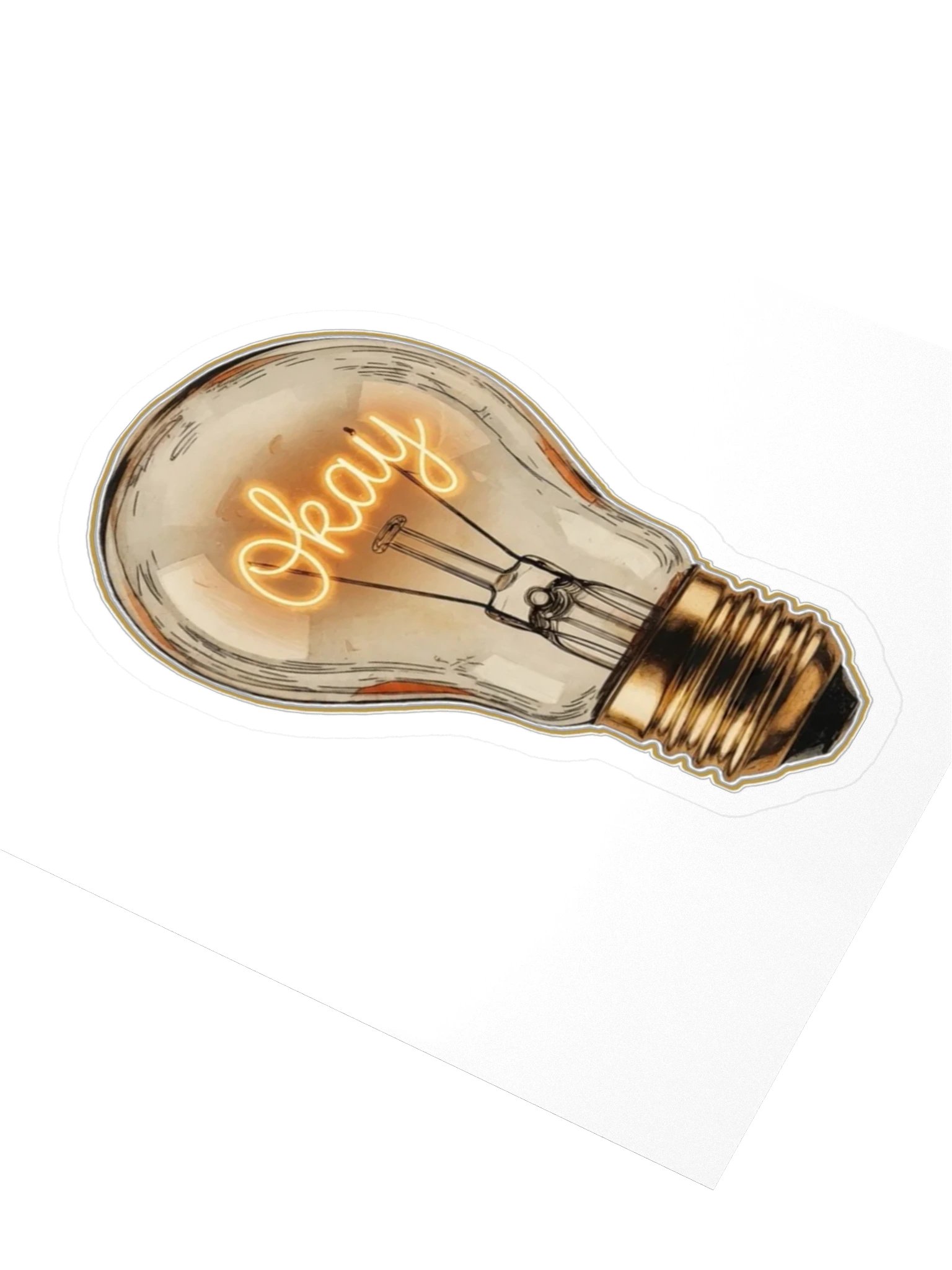 Okay Ideas Bulb Sticker (The Brass Veil) product image (3)