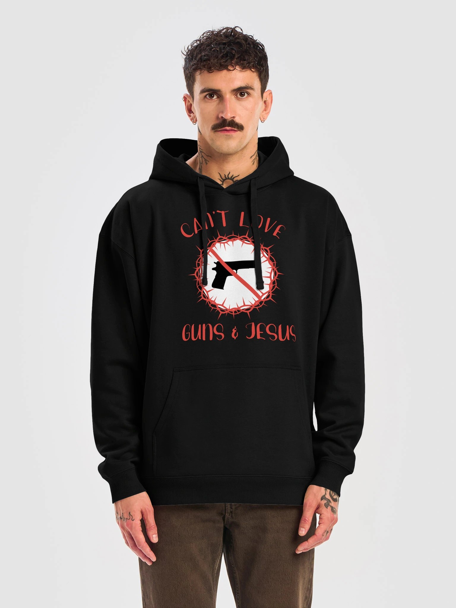 Can't Love Guns and Jesus Hoodie product image (5)