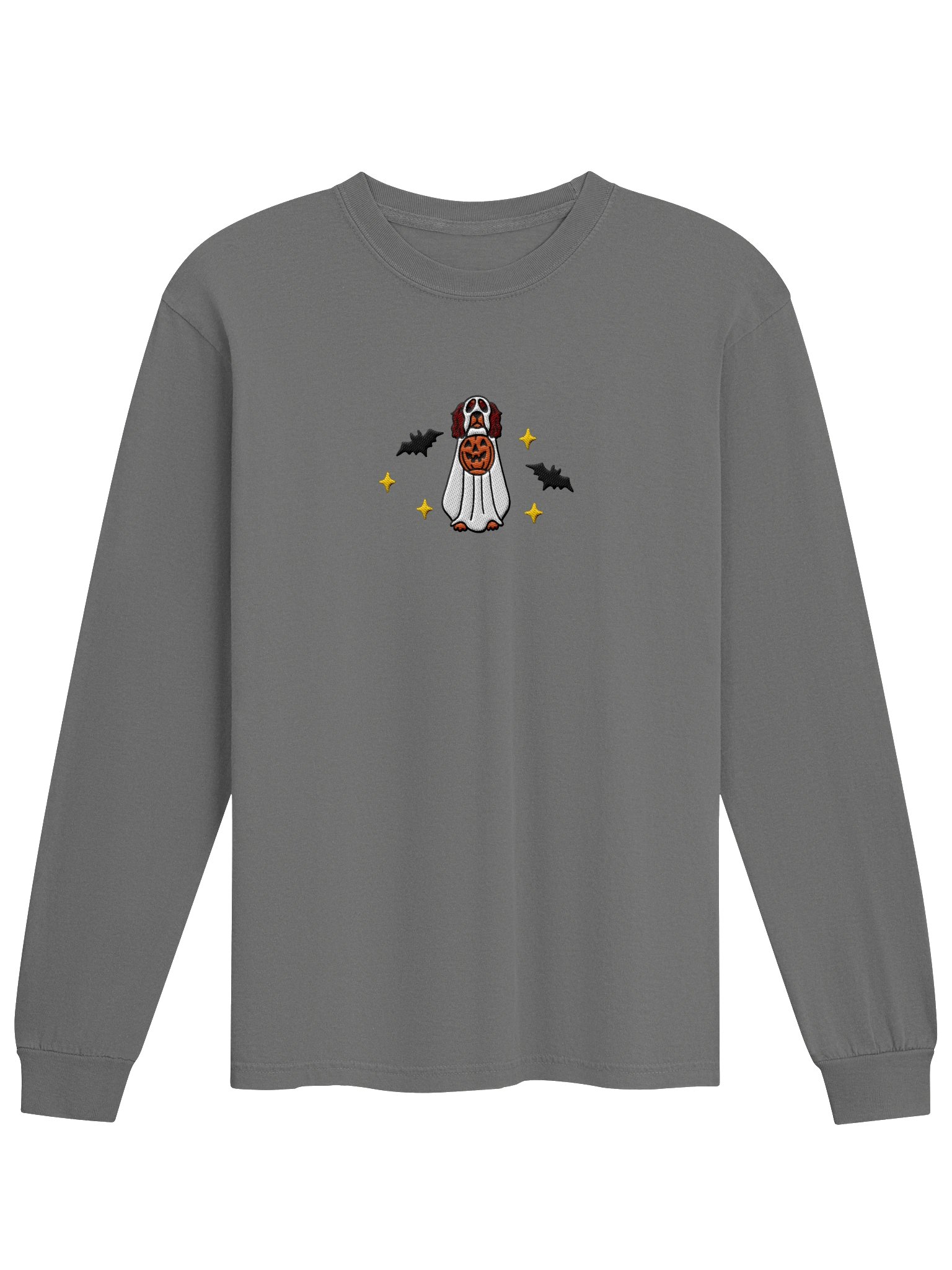 Halloween Working Cocker Spaniel(Liver & Tan) Embroidered Long-Sleeve T-Shirt product image (9)