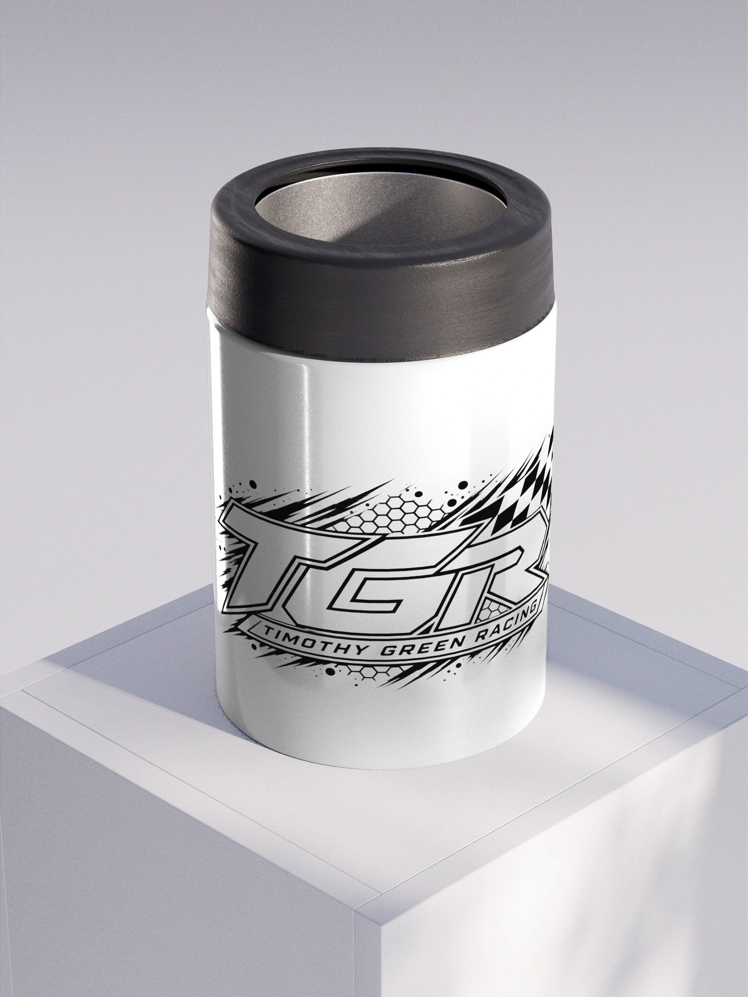 TGR Checkered Flag Stainless Steel Koozie product image (3)