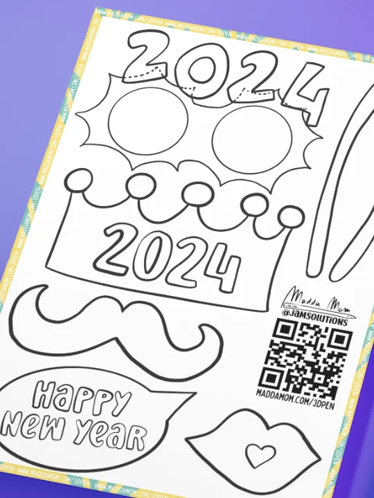 3DPen Template: New Year's Eve Photo Booths 1 product image (2)