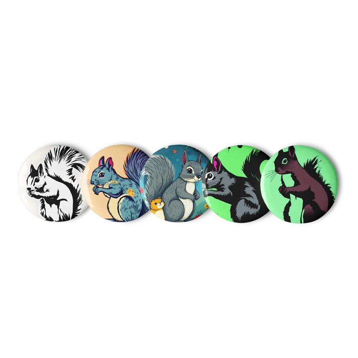 Whimsical Squirrel Button Set product image (1)