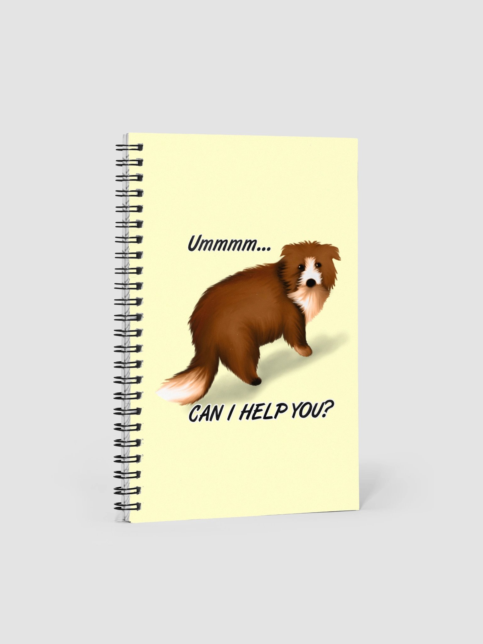 Dog "Ummm... Can I Help You?" Spiral Notebook product image (1)