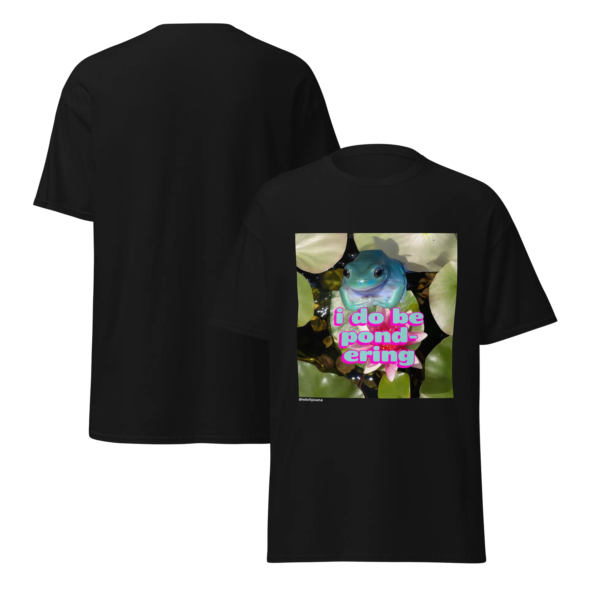 i do be pond-ering 🐸 tee - black product image (6)