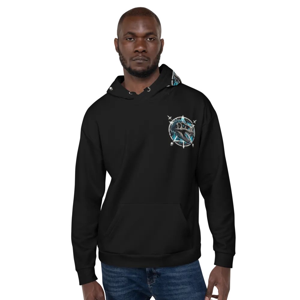 Rock Blue flame all over print hoodie product image (7)