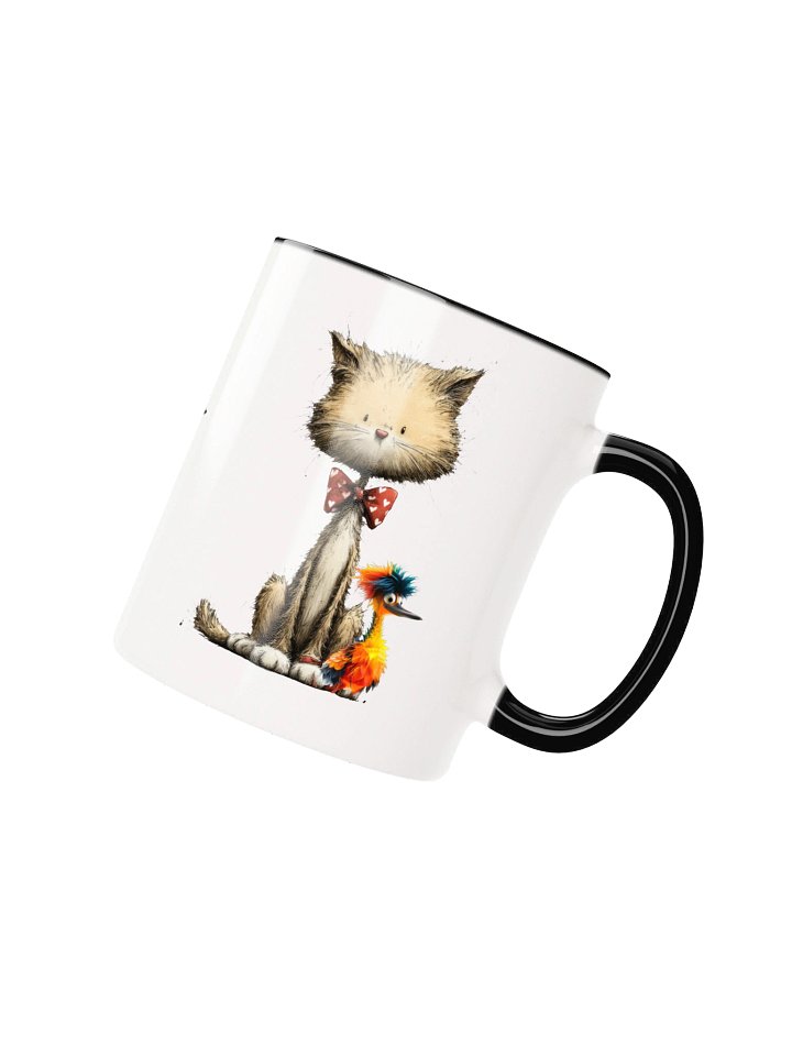 Whimsical Cat & Bird Accent Mug product image (13)