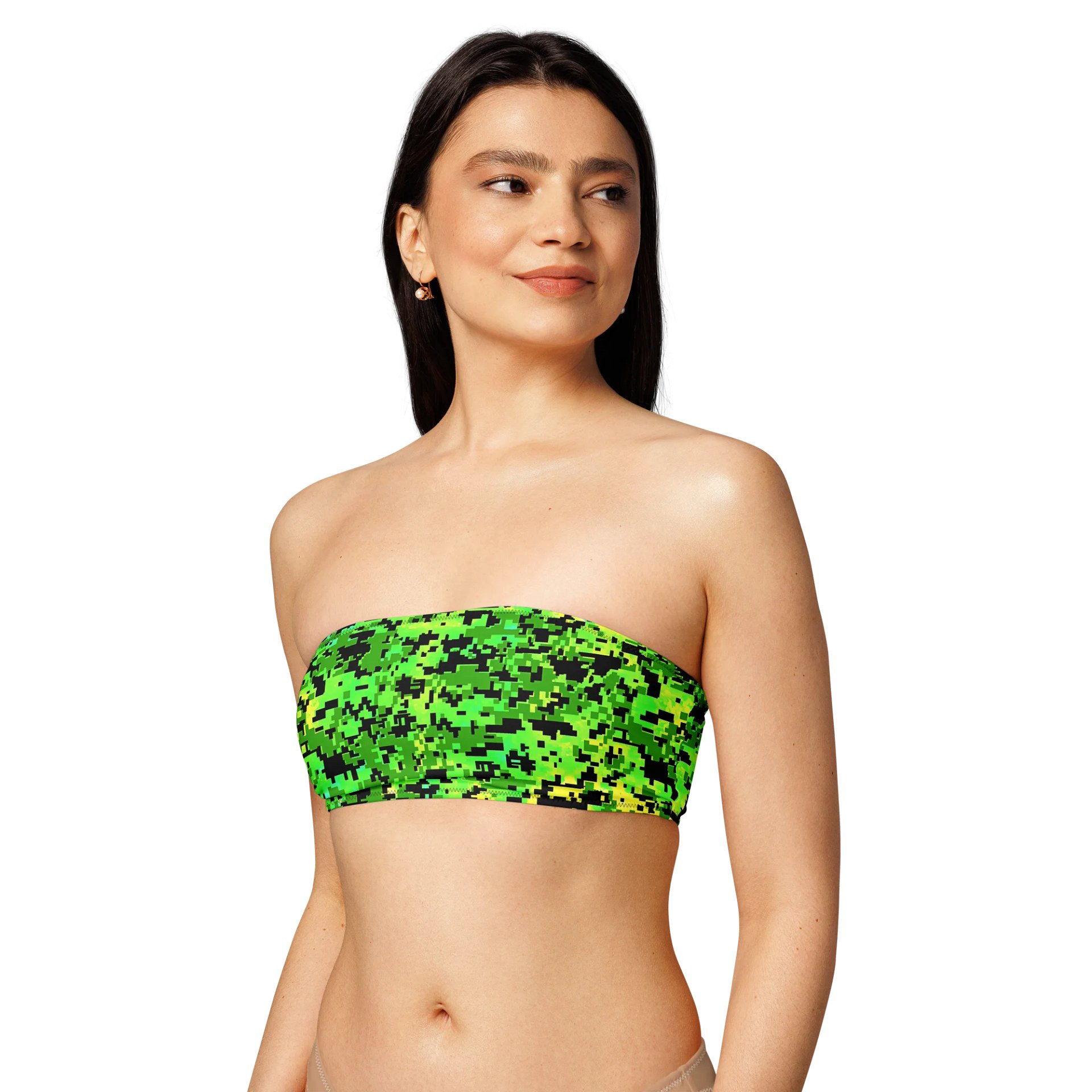 Eco-Camo Bandeau Bikini: Green Goddess product image (5)