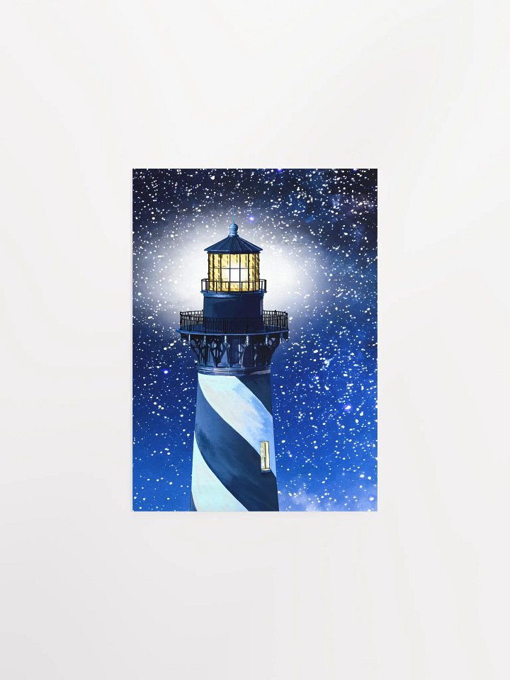 Cape Hatteras Lighthouse At Night - North Carolina Studio Art Print product image (1)