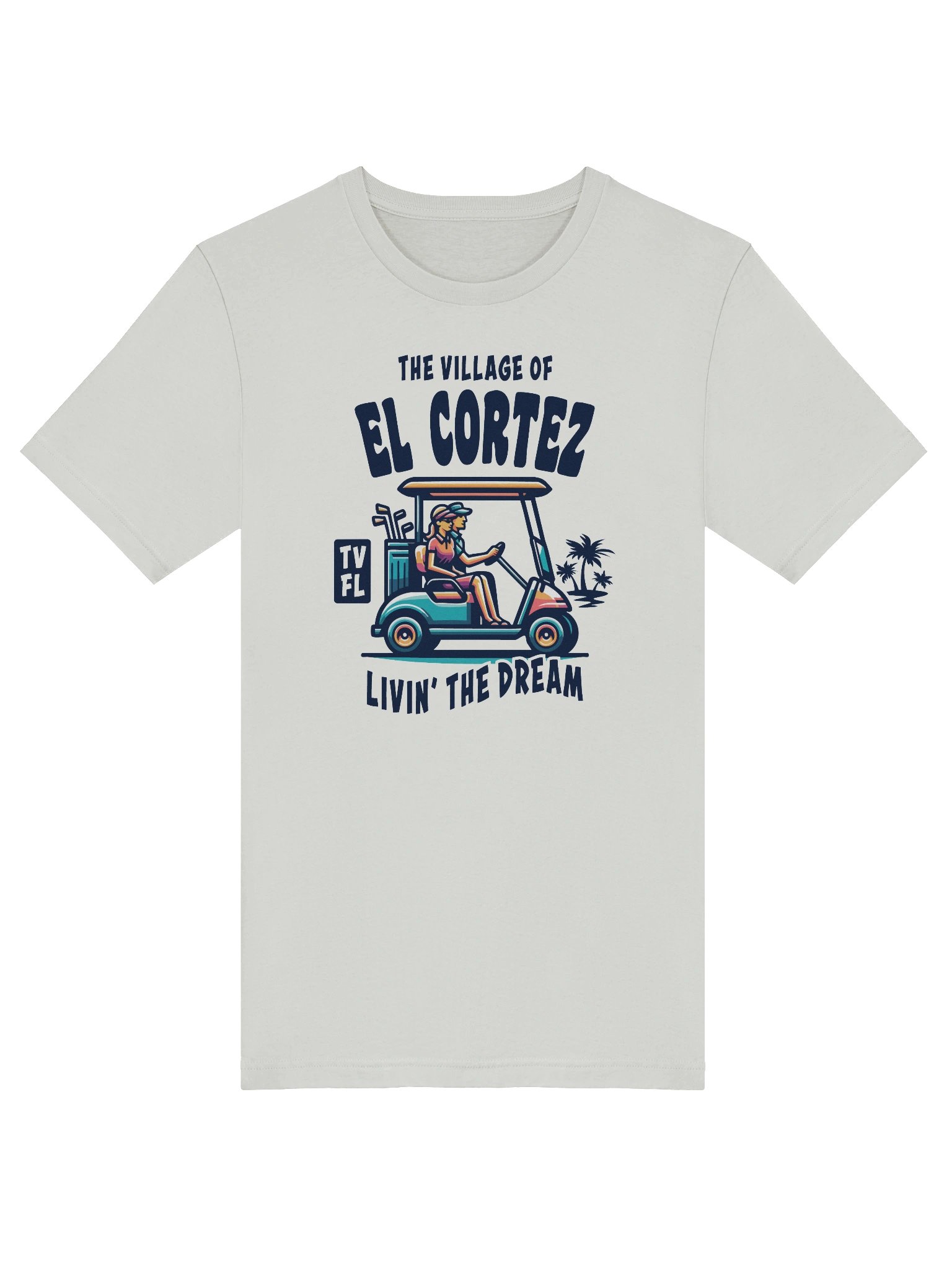 The Village of El Cortez TV FL Golf Cart Design T-Shirt product image (44)