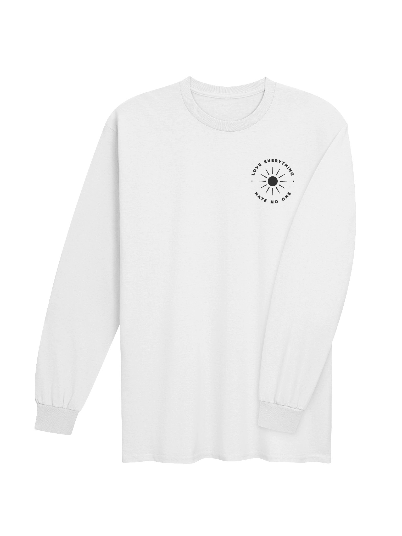 love everything, hate no one || Long Sleeve T-Shirt (White) product image (4)