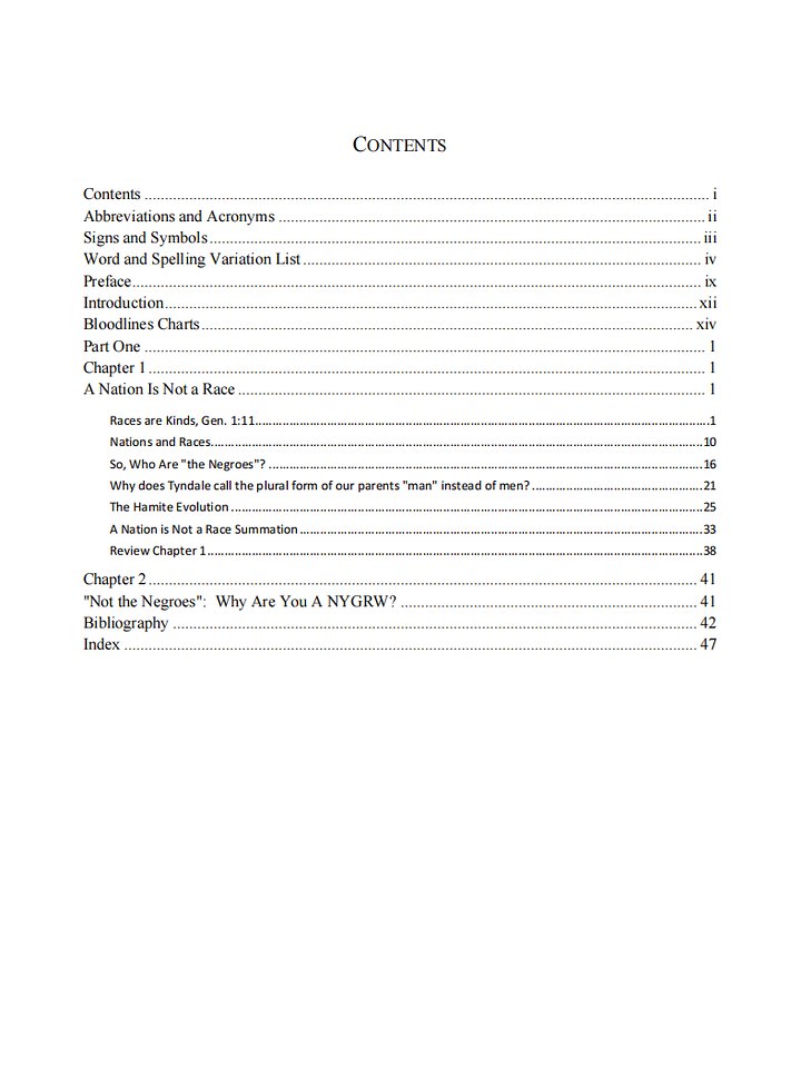Free Chapter: So, Ytiomology, Who Are The Negroes? product image (2)