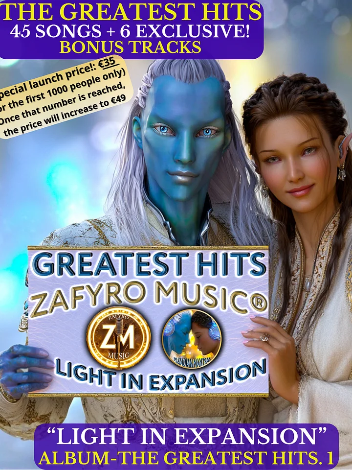 GREATEST HITS - ©ZAFYRO MUSIC® - ©PLEIADIAN MANTRAS® - “LIGHT IN EXPANSION” product image (1)