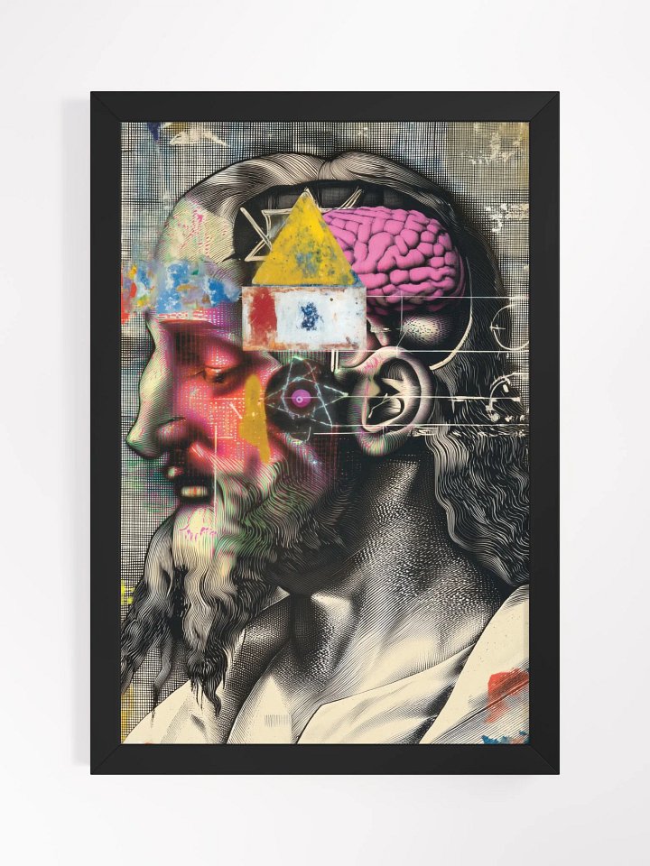 Surreal Jesus Christ Vibrant Ayous Wood Framed Poster product image (1)