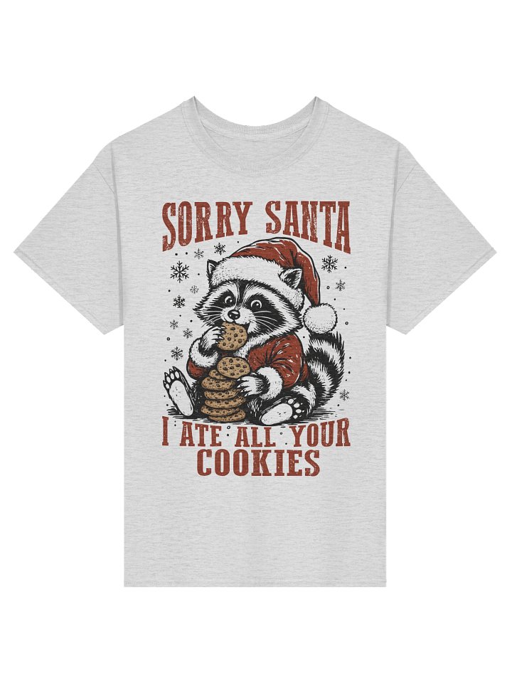 Santa Raccoon Cookie Feast T-Shirt product image (1)
