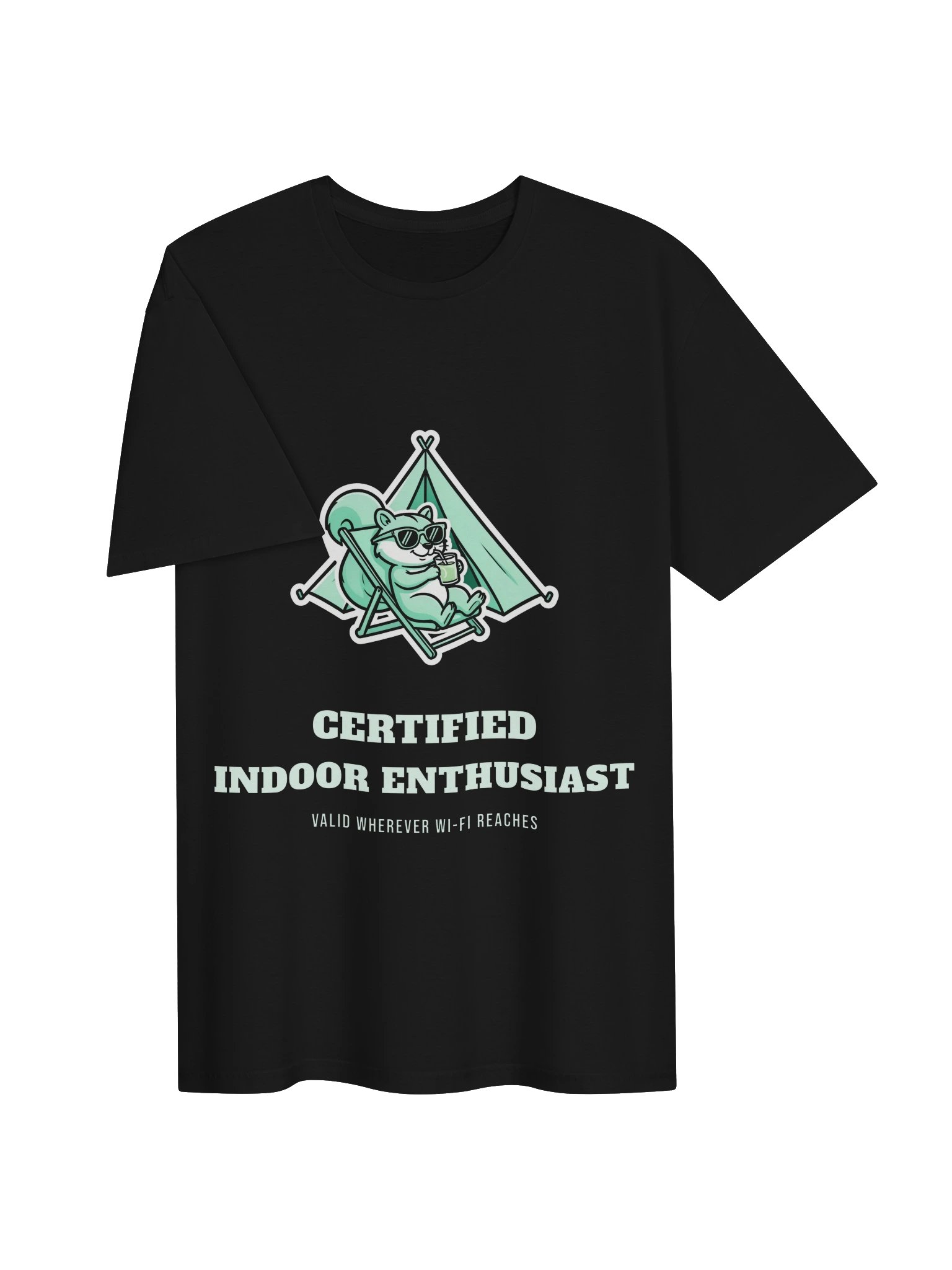 Certified Indoor Enthusiast Shirt – Funny Camping Gift Tee for Nature Avoiders product image (3)