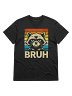 Raccoon Bruh Retro Rainbow