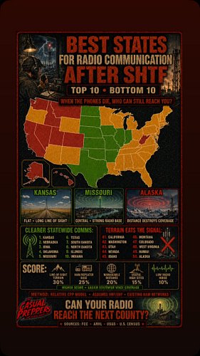 When the phones go dead, how far can your radio actually reach? 📻

Not all states are created equal when it comes to emergenc...