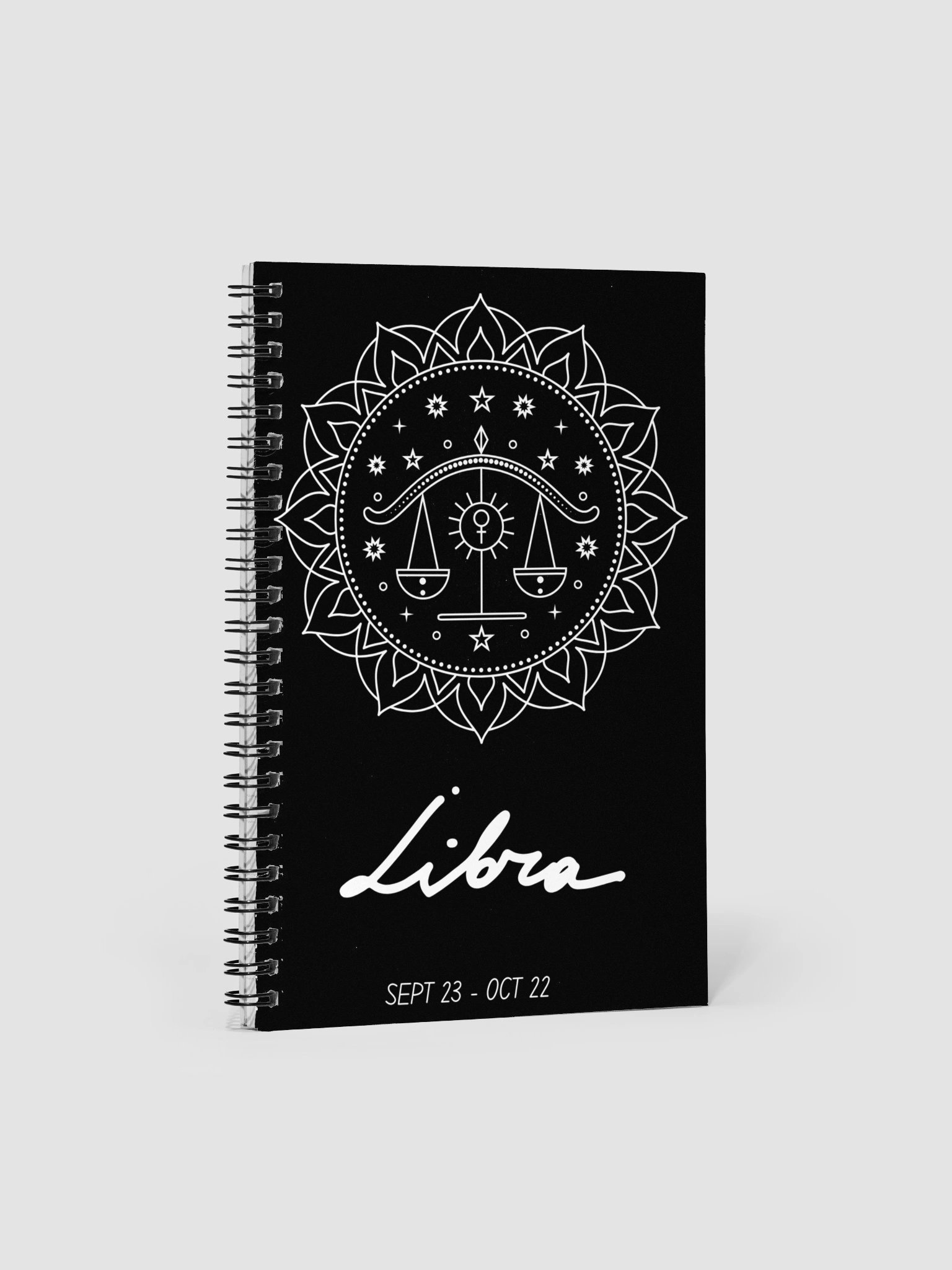 Libra Zodiac Notebook – Astrology Scales Design | Mystical Celestial Journal for Libra product image (1)