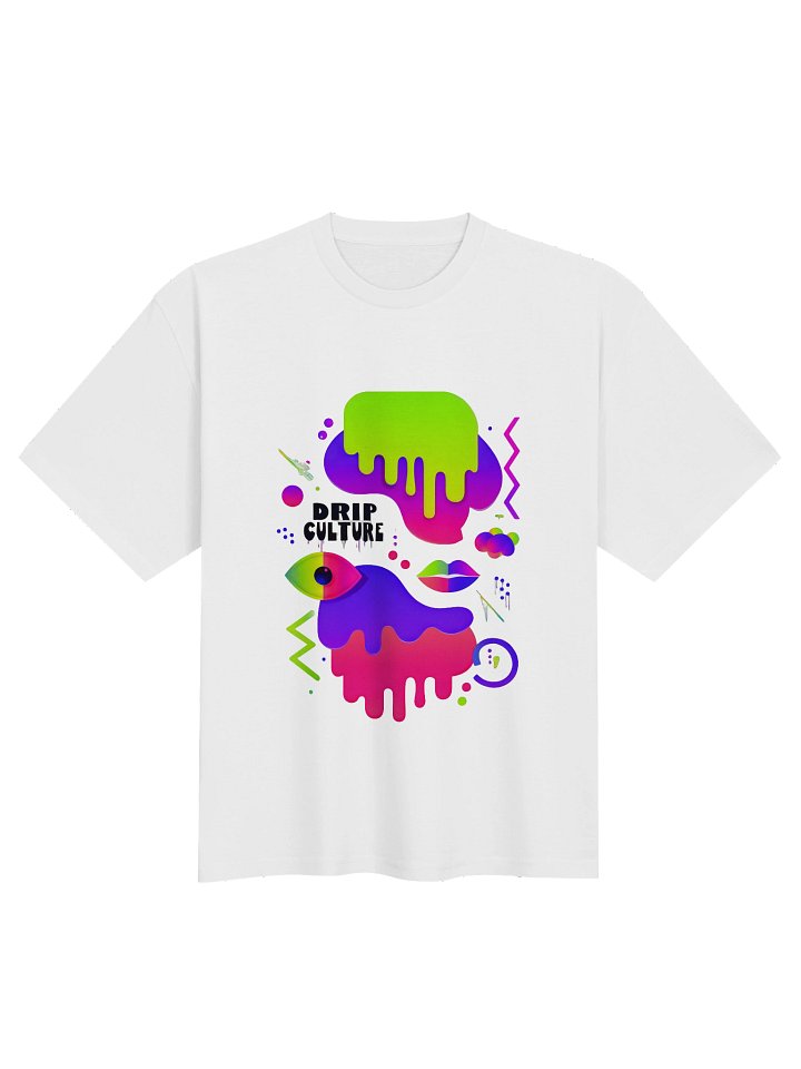 Drip Culture Abstract Oversized Tee – Streetwear Graphic Shirt for Men & Women product image (1)