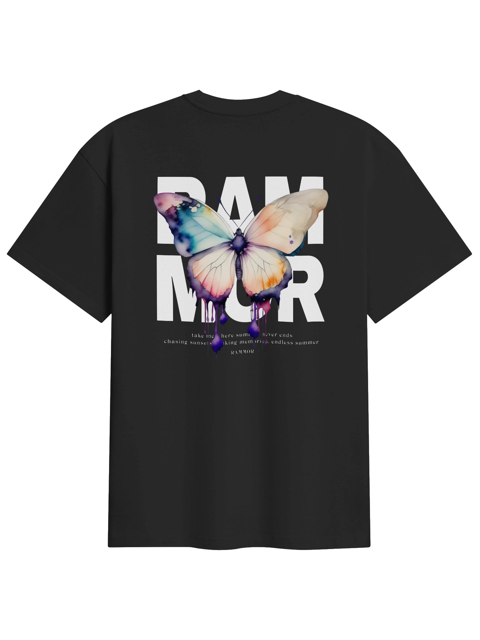 Butterfly Oversized Tee Black / Vintage Black product image (1)