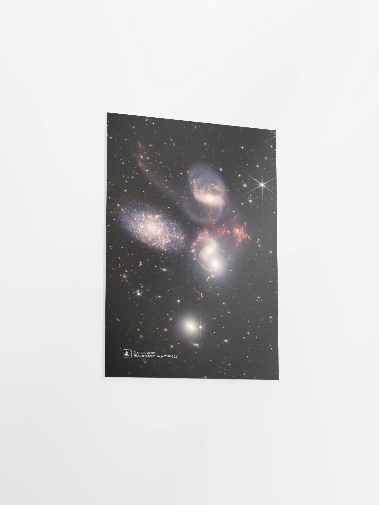 Stephan’s Quintet, Hickson Compact Group 92 (HCG 92) (James Webb/JWST) — space poster, science poster product image (10)