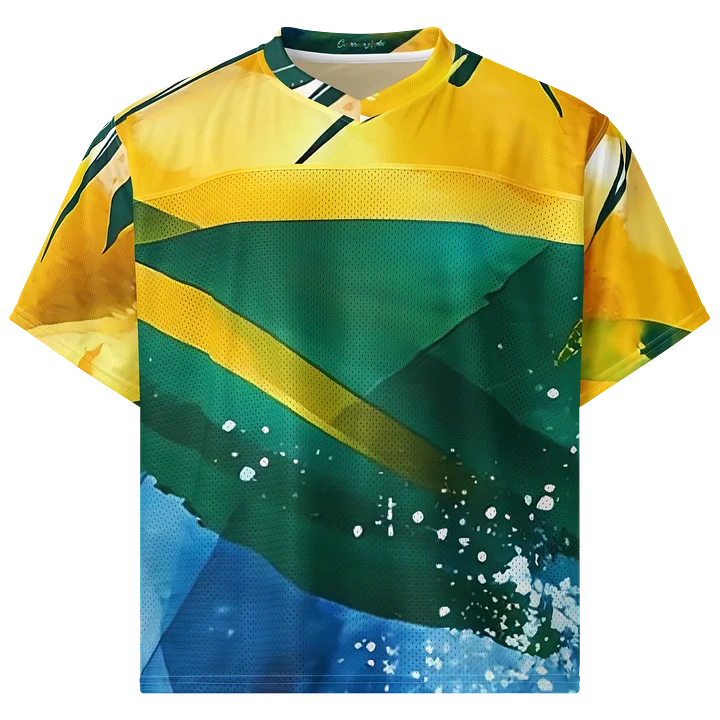 CaribbeanApples - St. Vincent and the Grenadines - SVG Abstract Diplomat Print | Boxy Breathable Football Jersey product image (1)