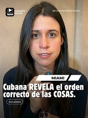 Cubana REVELA el orden correcto de las COSAS. ¡Comparte y dejame tus comentarios! Para contactarnos si quieres anunciarte en nuestro canal, escríbenos a este correo: ernestohugoari@gmail.com Fuentes:  Mencionadas en el vídeo. #cubanos #familia  #cubanosonlineyoutube