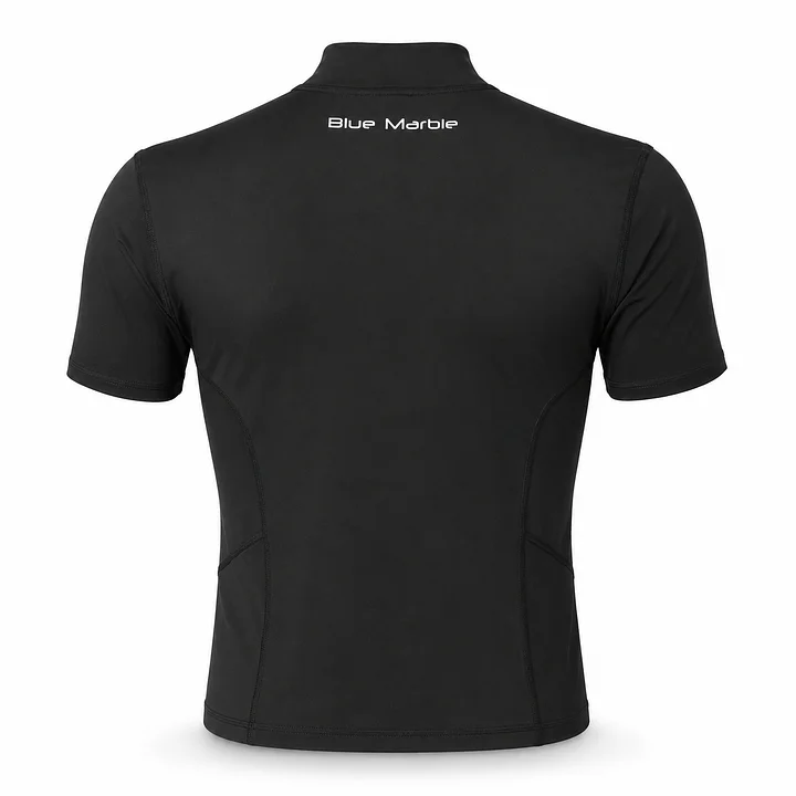 Blue Marble Elite Performance Black Compression Turtle Neck Tee product image (2)