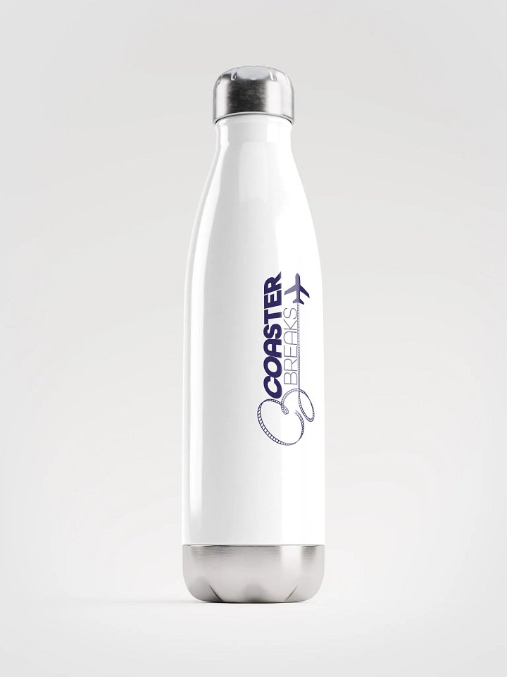 Coaster Breaks Stainless Steel Water Bottle - White & Navy product image (1)