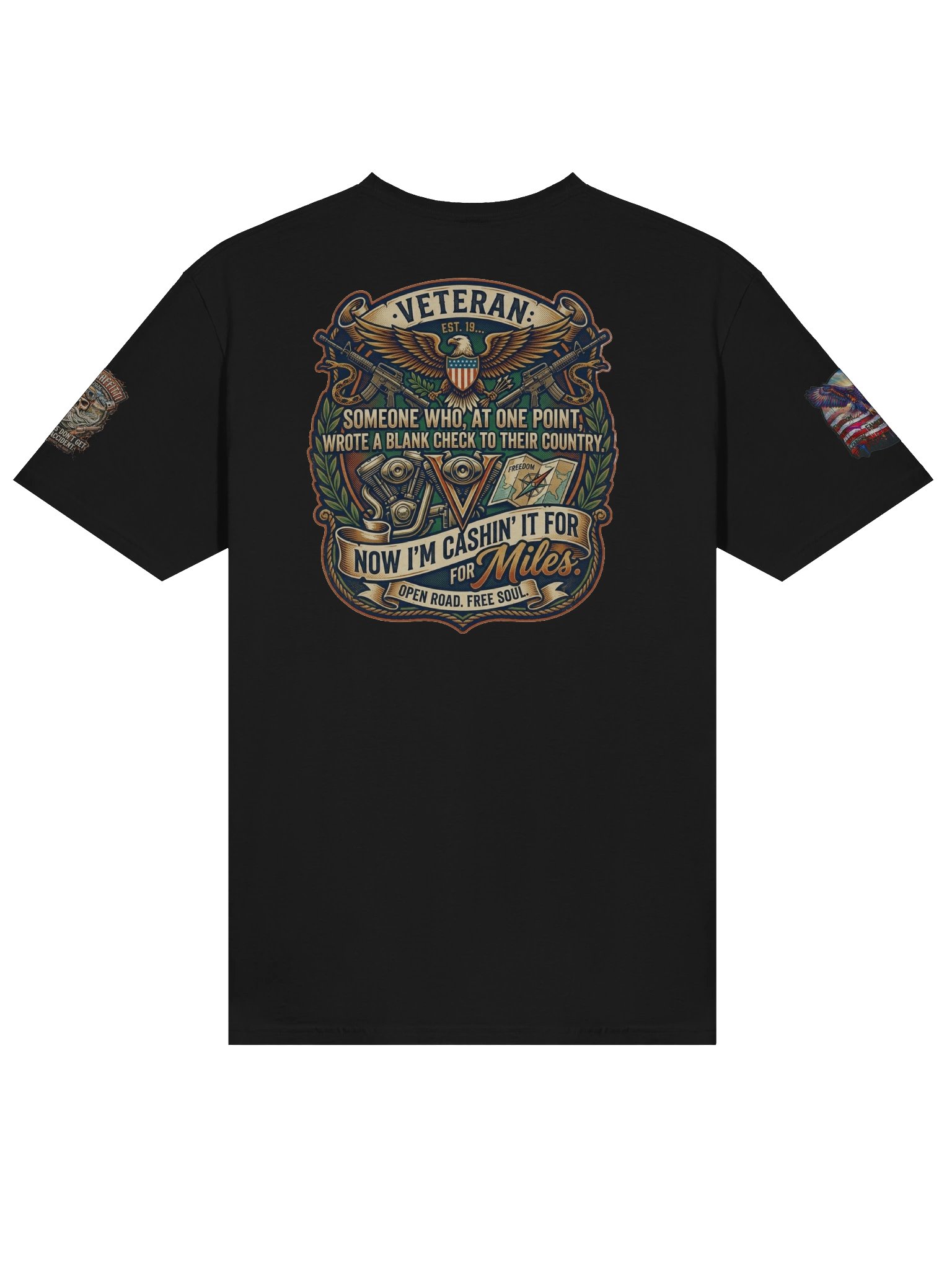 MötoGraffitti Just a Veteran Cashin In T-Shirt product image (15)