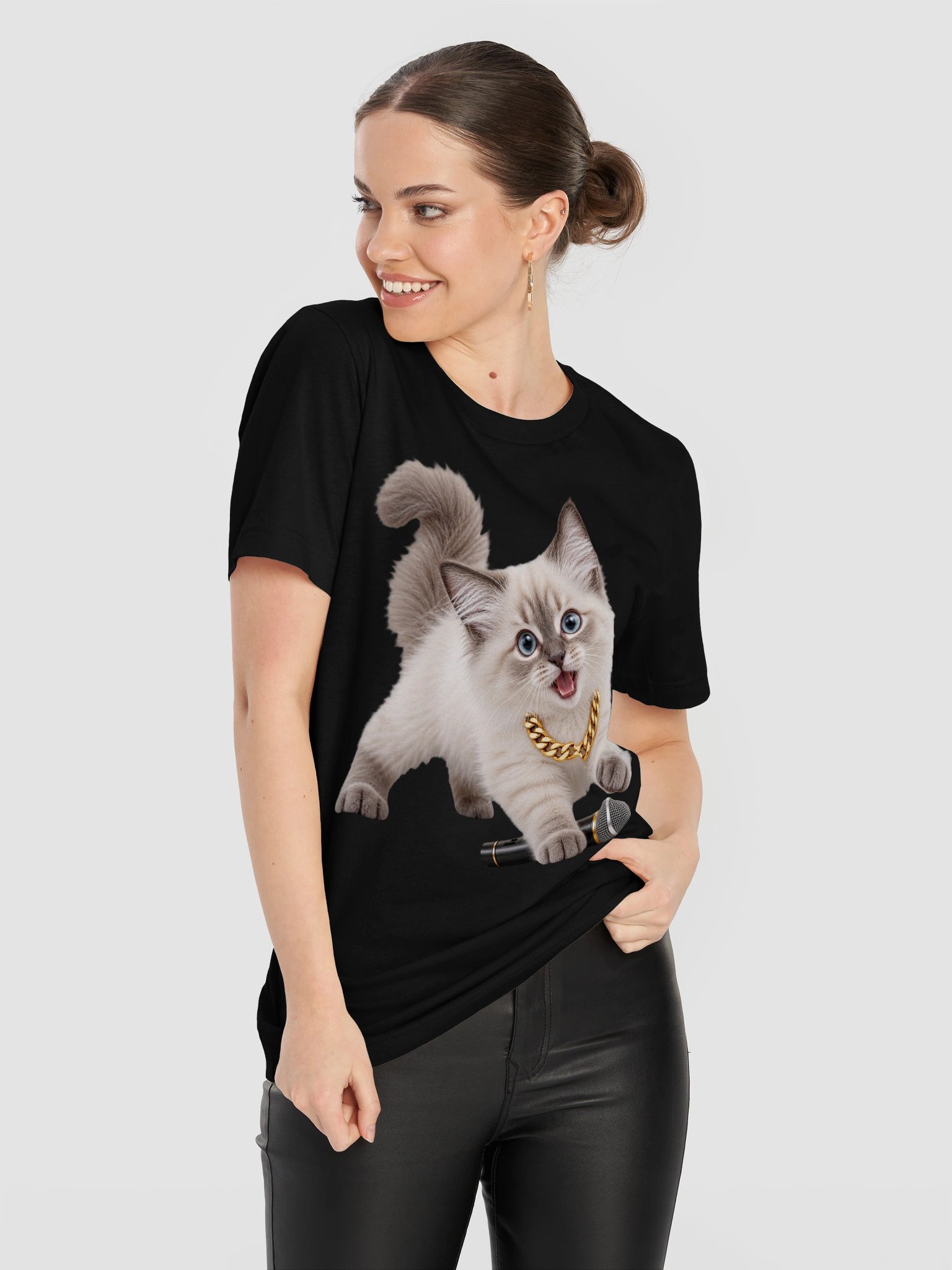 Hip Hop Munchkin Kitten – 11 Color Unisex Tee product image (119)
