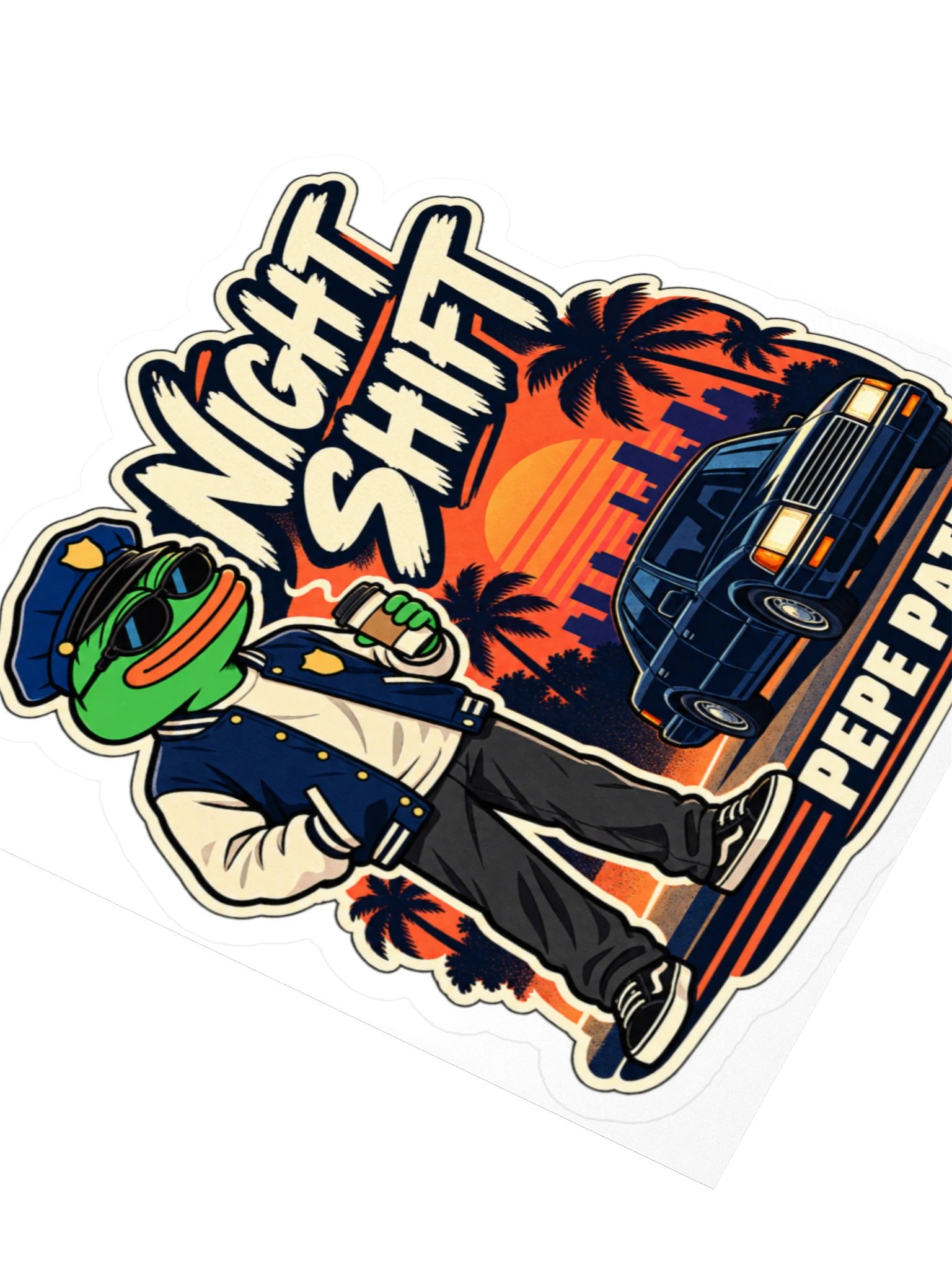 Night Shift Varsity Art Sticker product image (3)