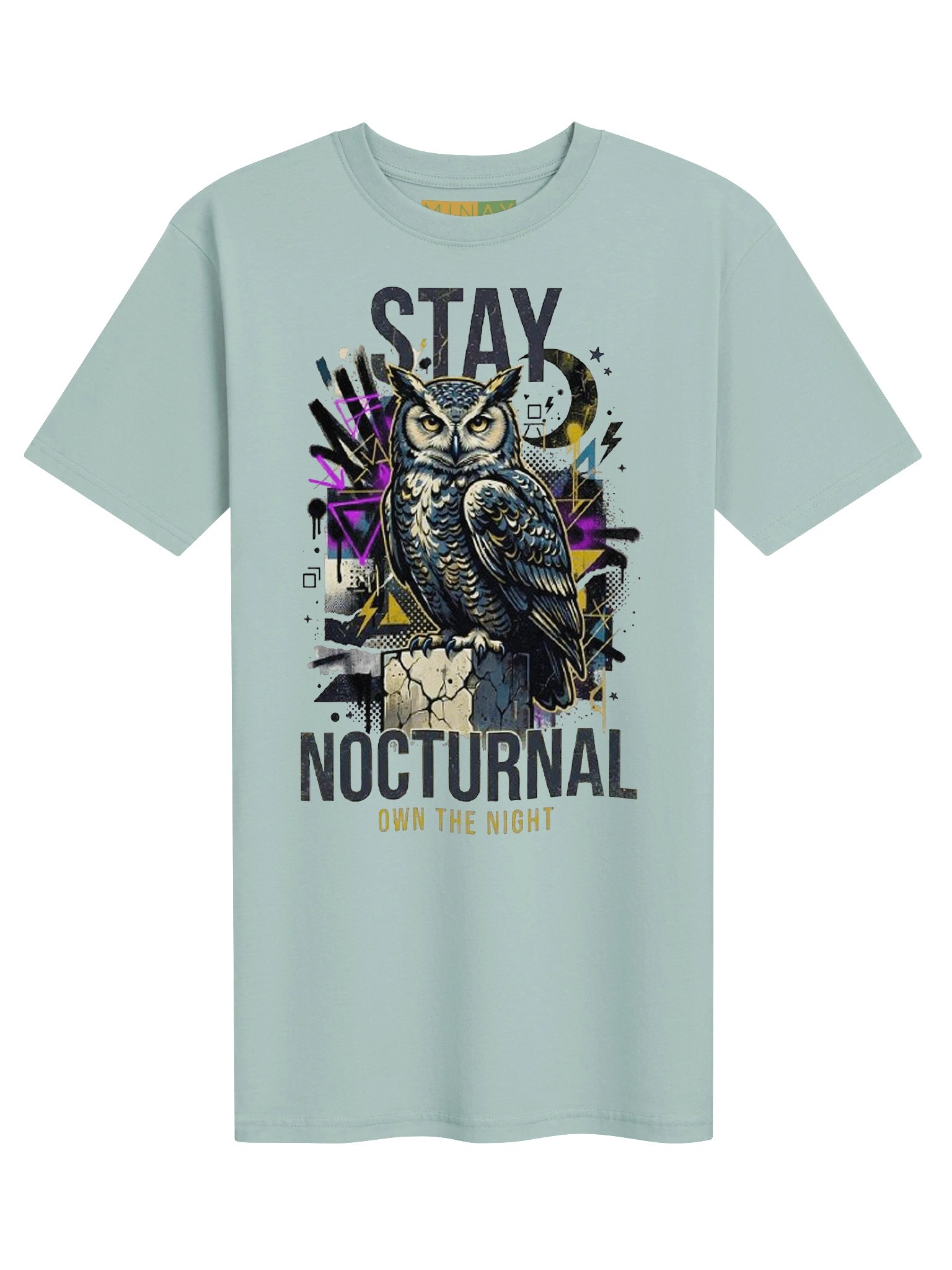 Stay Nocturnal Owl Grunge Graphic Premium Heavyweight Tee product image (3)