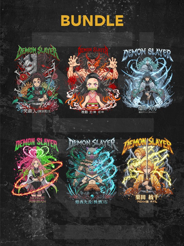 6-Piece Demon Slayer Apparel Graphic Collection product image (2)