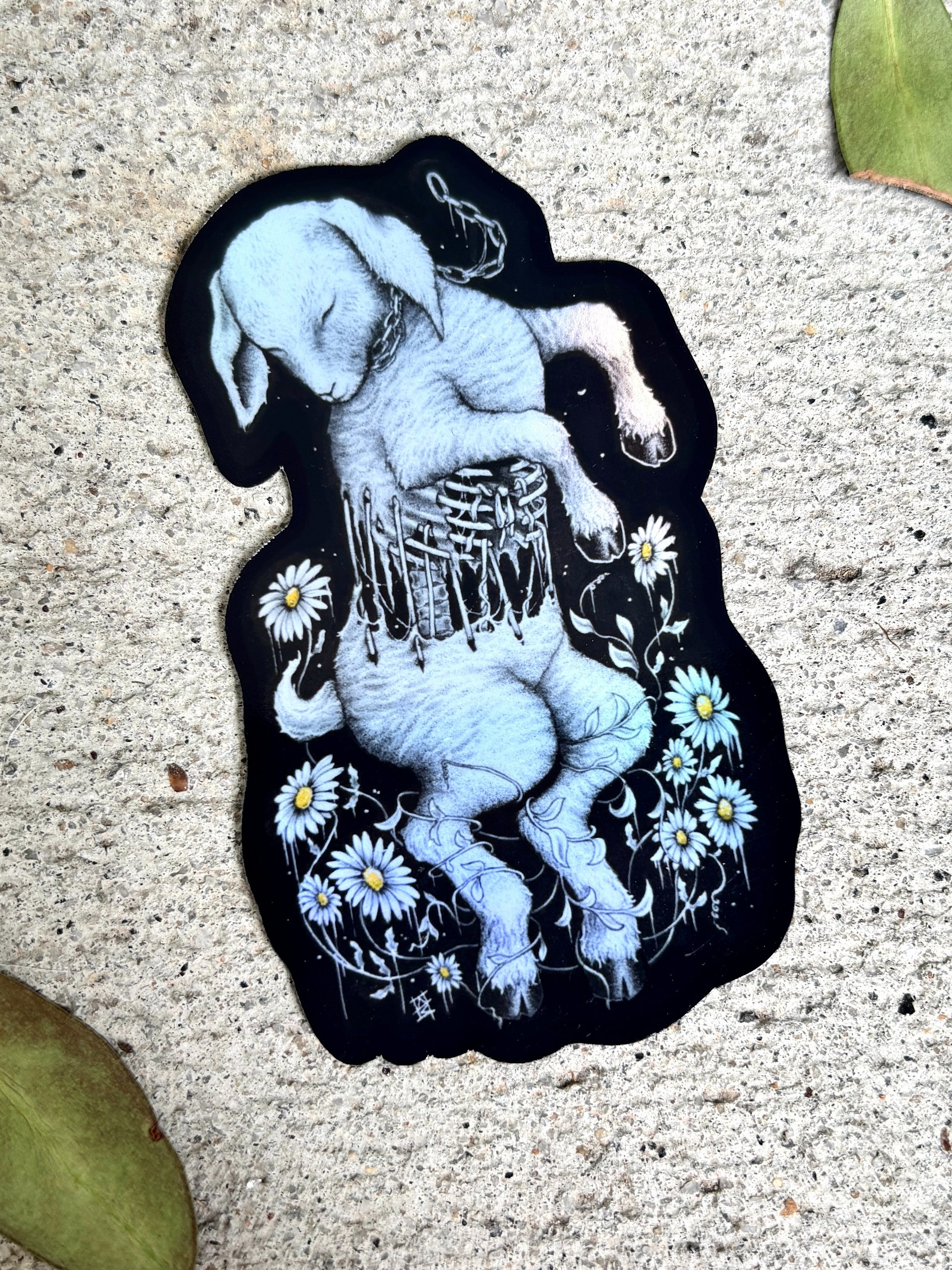 Holographic Pushing Up Daisies Vinyl Sticker product image (1)