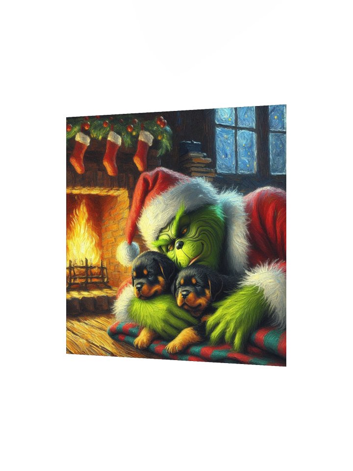 Grinchy Rottweiler Christmas Matte Poster product image (10)