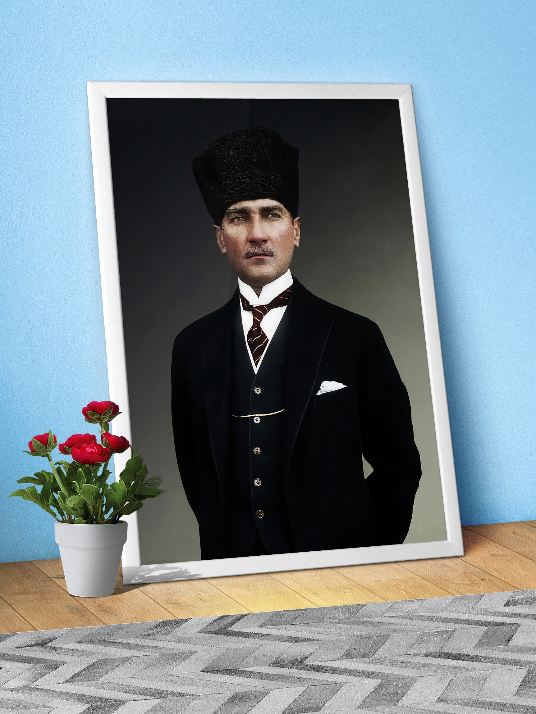Mustafa Kemal Atatürk photo poster, 1930s — Turkish Leader wall art for office product image (3)