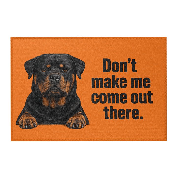 Rottweiler Attitude Area Rug product image (1)