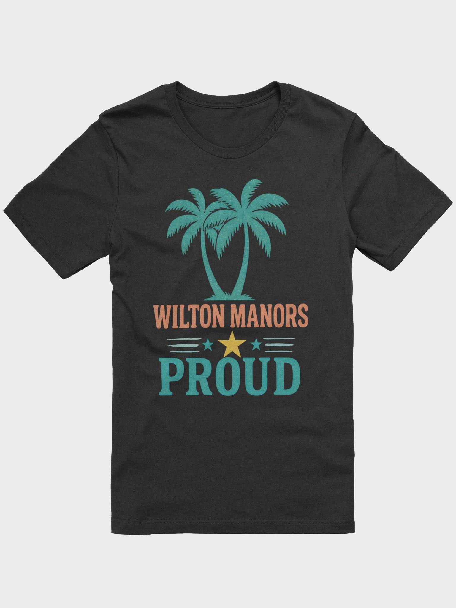 Wilton Manors Proud Neon Palm Trees Retro Florida T-shirt product image (1)