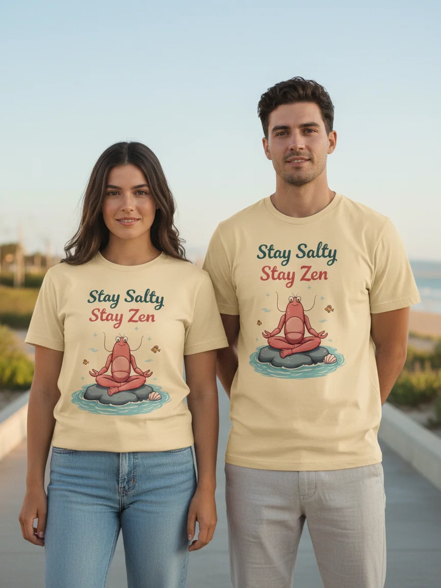 Stay Salty, Stay Zen | Chill Meditating Lobster T-Shirt product image (1)