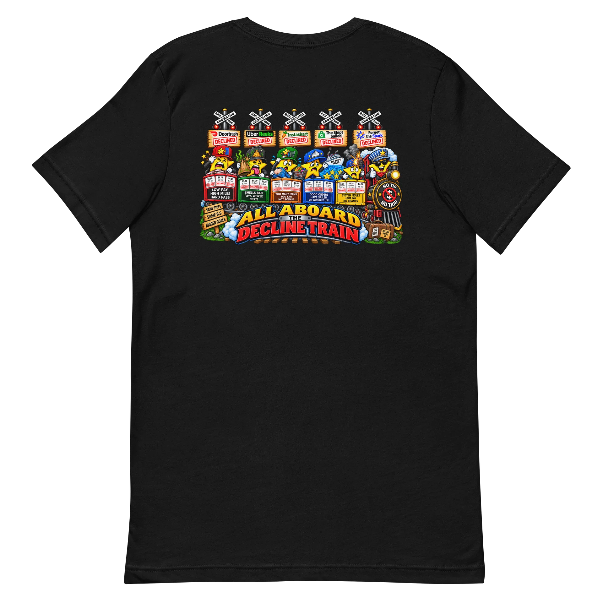 All Aboard the Decline Train – StarrCrazy GigLife Tee product image (6)