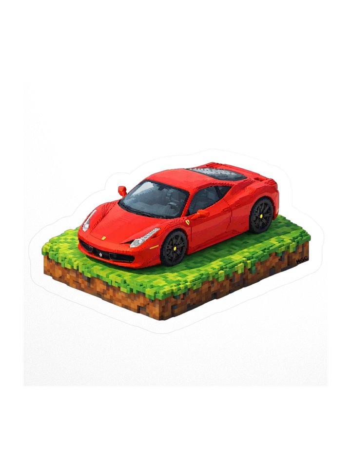 Rosso Corsa Red Ferrari 458 Italia Sticker (Pixel, Retro, Minecraft) product image (2)