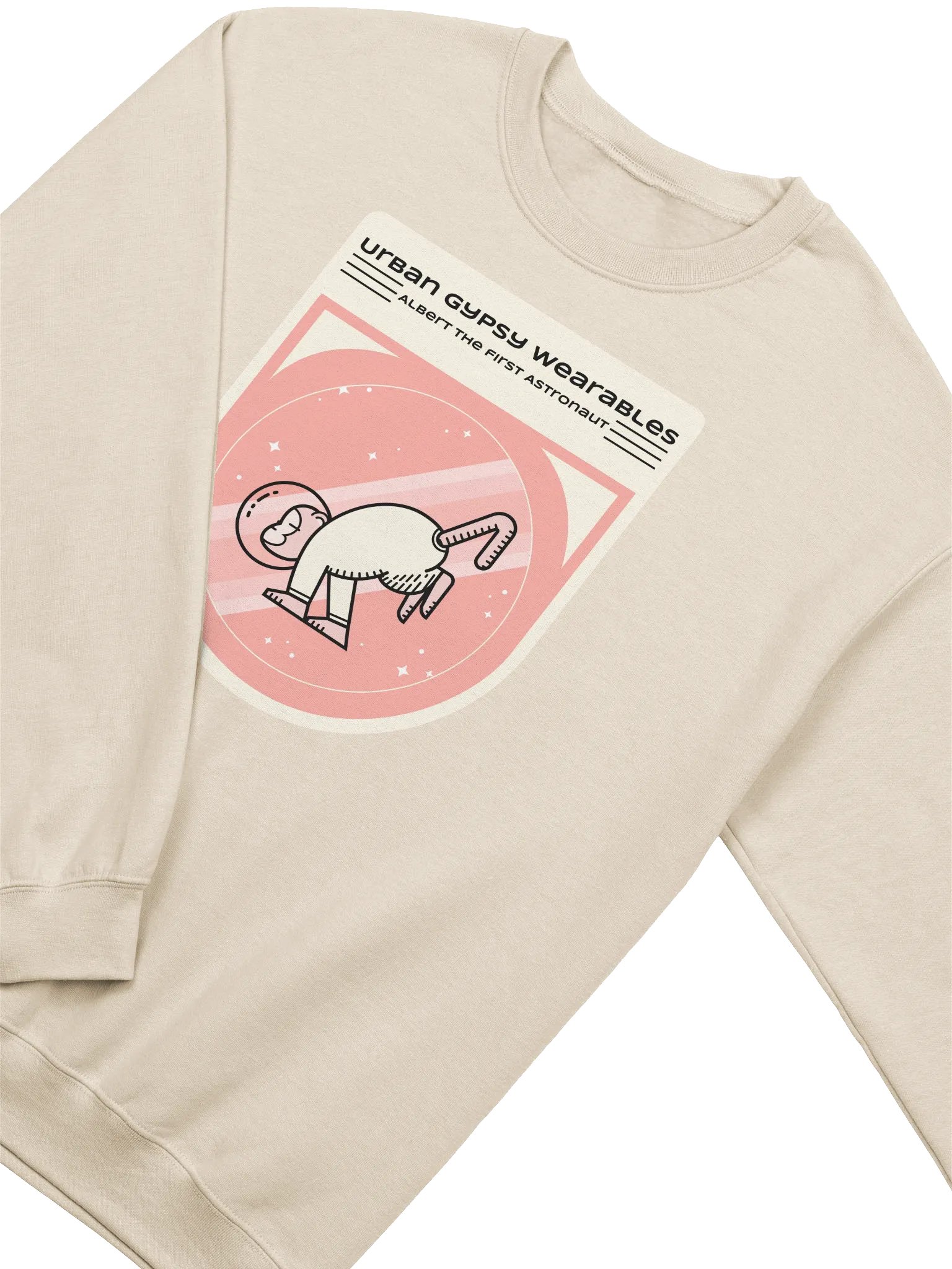 Albert the First Astronaut Crewneck Sweatshirt product image (34)