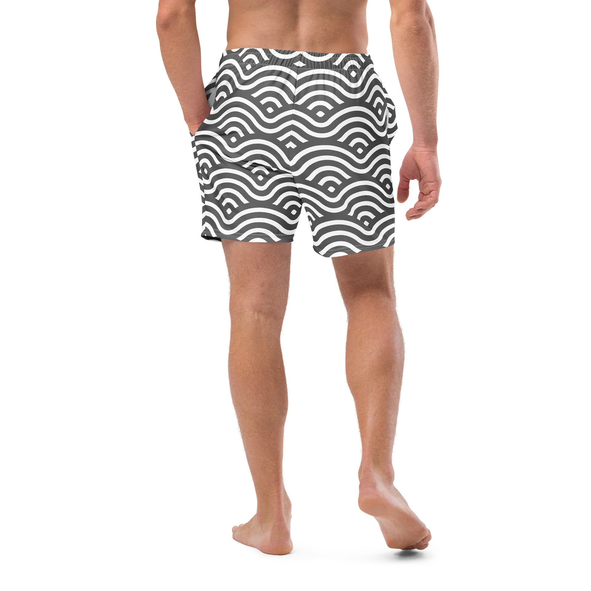 LowkeyFire Wave Pattern Swim Trunks product image (10)
