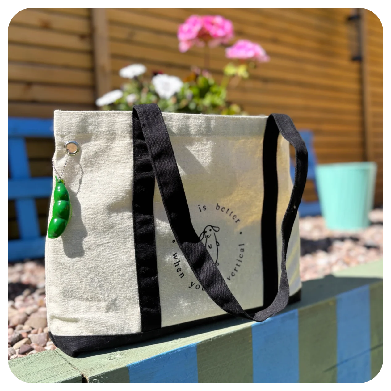 'Life is better' | Tote bag | with removable Peapod bag hanger product image (4)